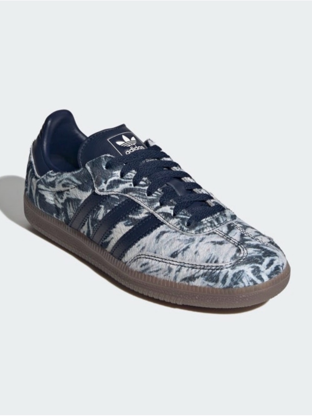 ADIDAS SAMBA OG PONY HAIR NIGHT INDIGO OFF WHITE WOMENS SNEAKERS SIZE 8 NEW